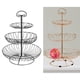 thumbnail image 4 of Soporte de de Alambre de 3 Niveles, Organizador de Mostrador de Cocina, Cuenco para , Soporte de Almacenamiento Colgante , Negro perfecl cesta de frutas de encimera, 4 of 8