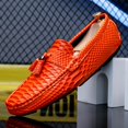 thumbnail image 3 of Men's Casual Loafers Slip On Leather Shoes Lightweight Driving Shoes Moccasins Classic Penny Loafer Flats Boat Shoes Outdoor Walking Shoes, 3 of 10