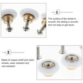 thumbnail image 6 of Pungan 4-Pack Replacement Shower Door Rollers for Sliding Glass Door Enclosures, 0.91 x 0.91 x 0.39 Inch Wheels, 6 of 10