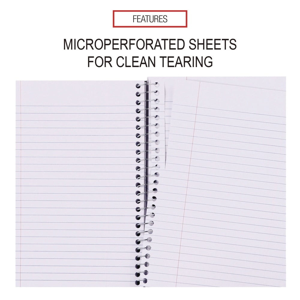 9.5 in. x 6 in., 3 Subjects, Medium/College Rule, Wirebound Notebook - Assorted Color Covers (120 Sheets/Notebook, 4/Pack)
