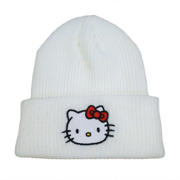 Botu Sanrio hiver chapeaux Kawaii Kuromi Kitty ma mélodie Colorée Sanrio tricoté chapeaux chaud personnalisé broderie bonnets