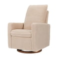 thumbnail image 1 of Pemberly Row Modern Polyester Pillowback Swivel Glider in Chai Shearling, 1 of 5