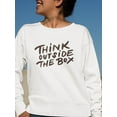 thumbnail image 2 of Outside The Box Design Sweatshirt Women -Image by Shutterstock, Female x-Large, 2 of 4