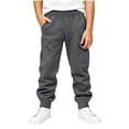 thumbnail image 3 of Edvintorg Boys Sweatpants Solid Color Casual Jogger Elastic Waisted Cuffed Athletic Pant with with Pocket Kids Clothes Size 5-14, 3 of 8