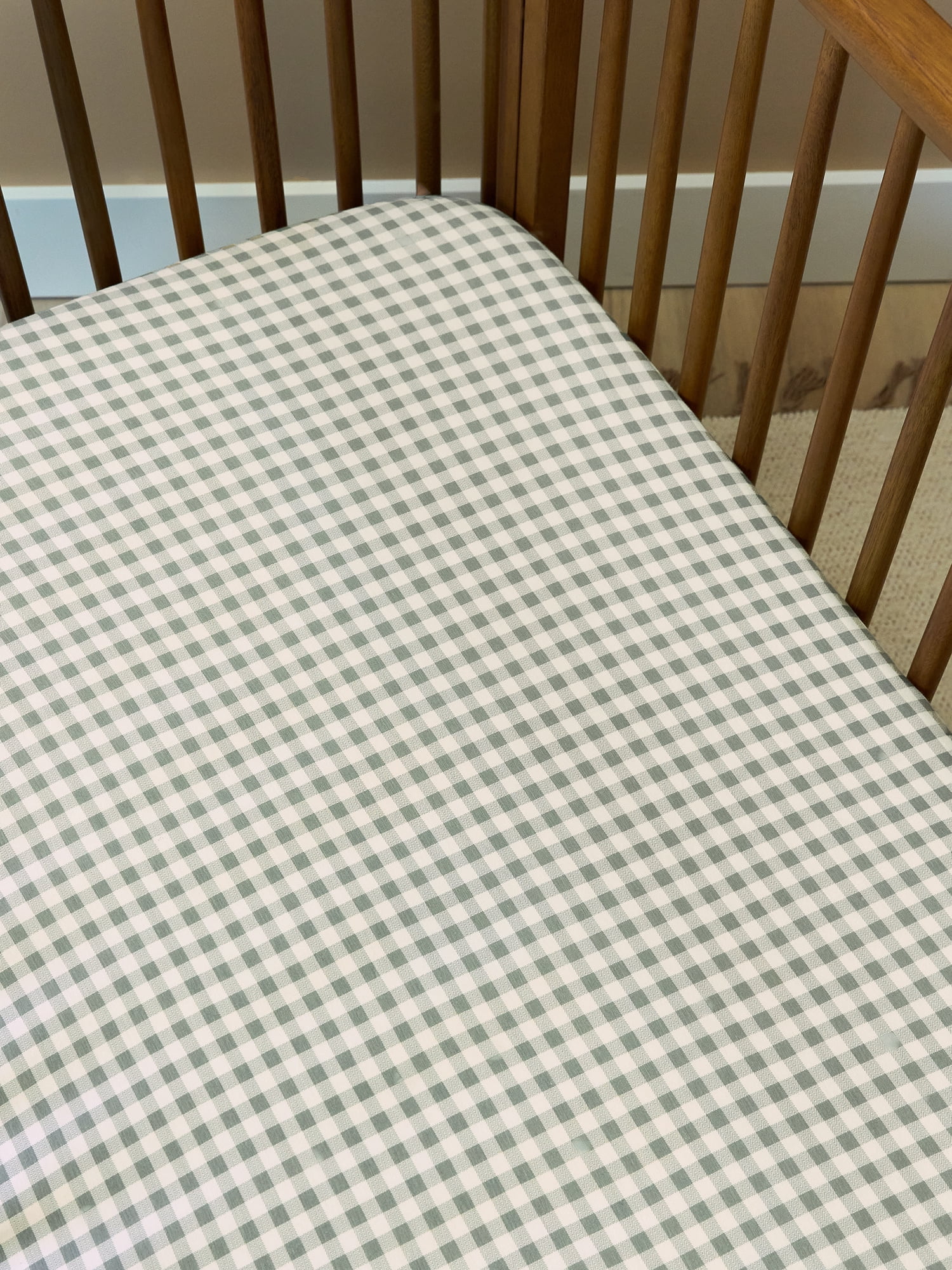 Modern Moments by Gerber Baby Neutral Super Soft Fitted Crib Sheet, Gingham, One Size