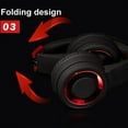 thumbnail image 4 of Auriculares inalámbricos BT4.1 de alta fidelidad, plegables y con graves profundos, para música, deportes y con micrófono integrado para teléfonos y ordenadores., 4 of 6