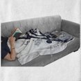 thumbnail image 6 of Tribal Soft Flannel Fleece Throw Blanket, Eagle with Forest and Mountains Astrological Design, Cozy Plush for Indoor and Outdoor Use, 50" x 60", Dark Blue Off White, by Ambesonne, 6 of 6