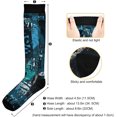 thumbnail image 3 of Coolnut Blue Graffiti Compression Socks for Women&Men Circulation-Best Support for Nurses,Running,Athletic-1 Packs, 3 of 7