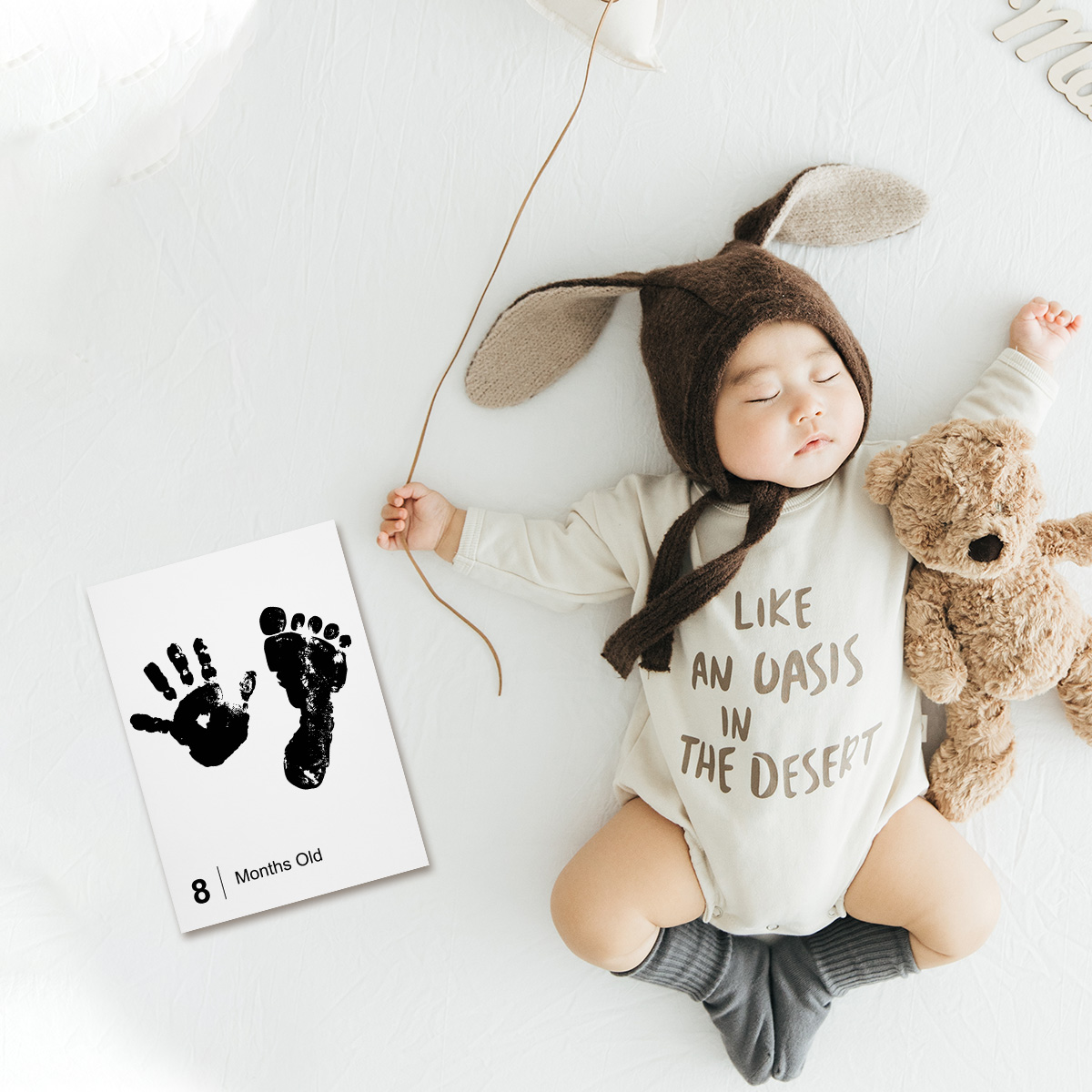 15 Pack Newborn Inkless Monthly Milestone Family Baby Handprint Footprint Kit New Parents Gifts Ink Pad for Baby Hand and Footprints, Dog Paw Print Kit,Dog Nose Print Kit, Clean Touch Newborn Print