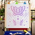 thumbnail image 5 of 12x12" Butterfly Painting Templates Hand of Hope Drawing Stencils Large Reusable Plastic Square Star Witch Magical Decoration Stencil Sign for Painting on Wood Wall Floor Tile Decor Crafts, 5 of 9
