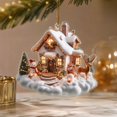 thumbnail image 7 of Acrylic Snow House Christmas Ornament, 3.94 Inch Lighted Hanging Decoration, Winter Cottage Pendant for Holiday Tree and Festive Gift Giving, 7 of 7