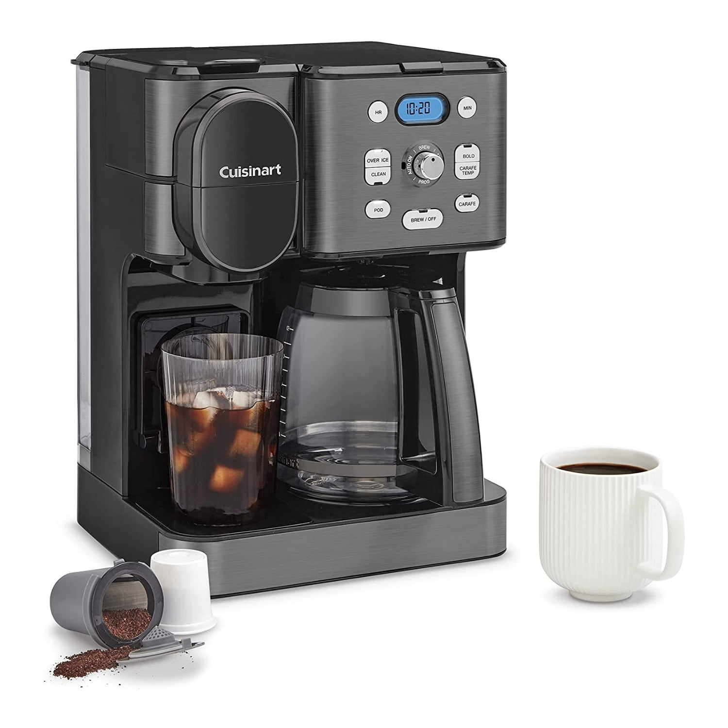 Cuisinart® BRU 2-Cup Coffeemaker, Black/Stainless Steel