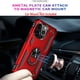 thumbnail image 3 of Funda protectora resistente a prueba de golpes para iPhone 15 Plus con soporte para anillo y pantalla de vidrio templado, color rojo, 3 of 8
