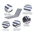 thumbnail image 4 of Outdoor Chaise Lounge Cushion Replacement, Patio Seat Cushion with Sponge and Cover for Recliner, Blue White Stripe, 4 of 7