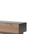 thumbnail image 2 of Benjara BM211157 Wooden TV Stand with 3 Drawers & Glass Top - Brown & Black, 2 of 3