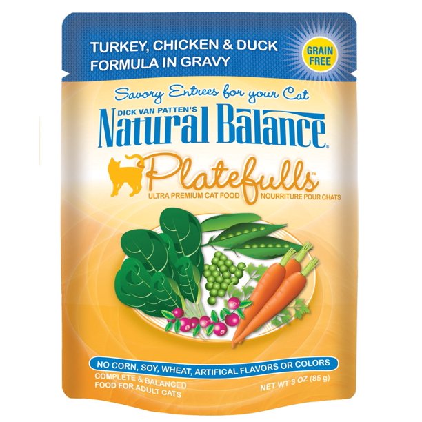 Natural Balance Platefulls Grain Free Cat Food, Turkey, Chicken & Duck