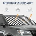 thumbnail image 4 of Windshield Sun Shade, Creative checkered black white Foldable Car Sun Shade Windshield for Front, 2 Pieces, 4 of 7