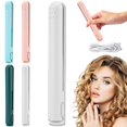 thumbnail image 4 of Ceramic Dual-purpose Curling Iron, 2 In 1 Mini Hair Curler, Ceramic Mini Hair Curler, Portable Hair Iron Hair Straightener Curler Green, 4 of 5