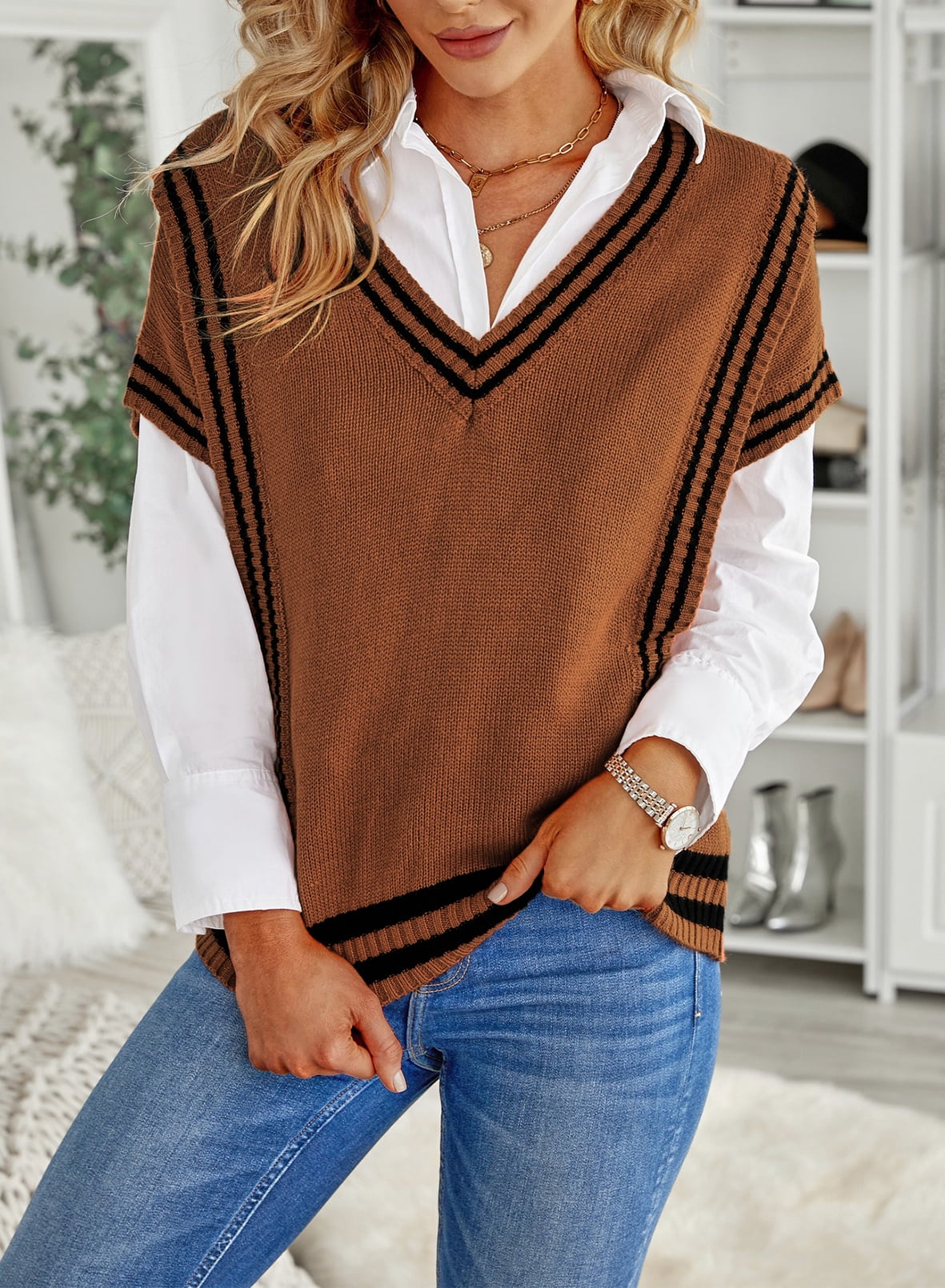 Cable Knit Tops Loose Pullover Knitted 