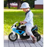 Gymax Kids Ride On Motorcycle BMW Licensed 6V Electric 3 Wheels Bicycle w/ Music&Light Navy