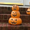 thumbnail image 5 of Gamexcel  Jack O Lantern Large Halloween Plastic  Pumpkin Lights Indoor Outdoor Decoration, Set of 3, 5 of 8