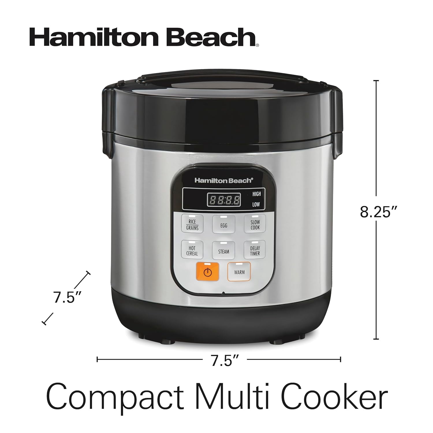 Digital Programmable Rice Cooker & Food Steamer with Slow Hard-Boiled Egg Functions