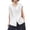 White, variant on UAMVSH Womens Button Down Shirt Casual Sleeveless T-Shirt Summer Pleated Crewneck Loose Fit Tops Beach Vacation Outfits