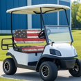 thumbnail image 5 of Pzuqiu Distressed American Flag 2-Piece Golf Cart Seat Covers - Breathable Washable Universal Fit for Most 2-Seater Golf Carts, 5 of 10