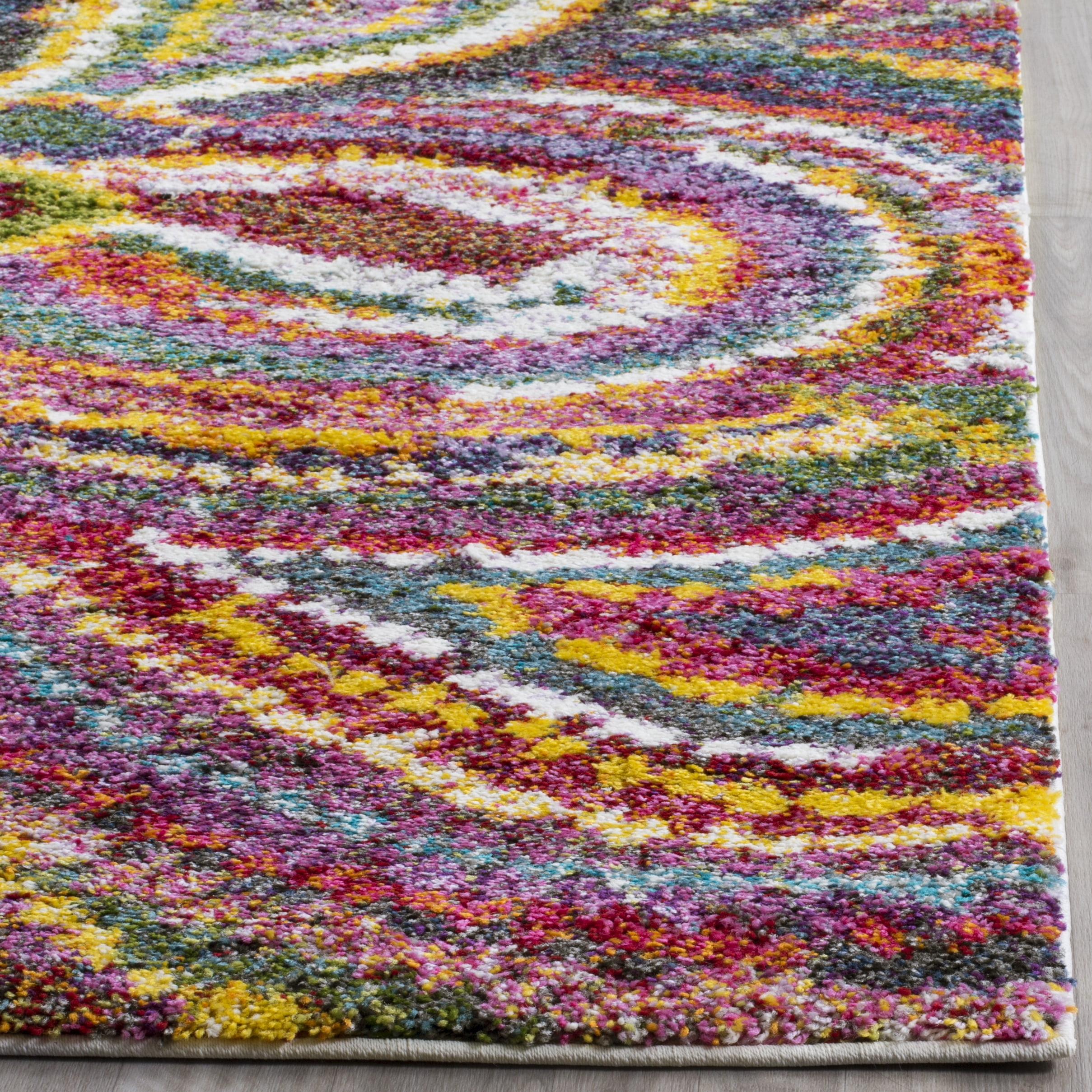Safavieh Fiesta Ronald Floral Shag Area Rug, Multi, 5'1" x 7'6"