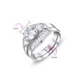 thumbnail image 4 of Bling Jewelry Womens 2CT Solitaire AAA CZ Baguette Engagement Ring Set 925 Sterling Silver, 4 of 4