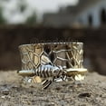 thumbnail image 4 of Sterling Silver Bee Spinner Ring: Boho Thumb Ring, Wide Band, 4 of 10