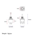thumbnail image 4 of EeaseCA Mini Metal Toggle Switches 6-Pin On/Off/On 3-Position 6A 125V (Blue), 4 of 7