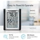 thumbnail image 5 of Termómetro digital, termostato con higrómetro, monitor de temperatura y humedad para interiores y hogares, 5 of 5