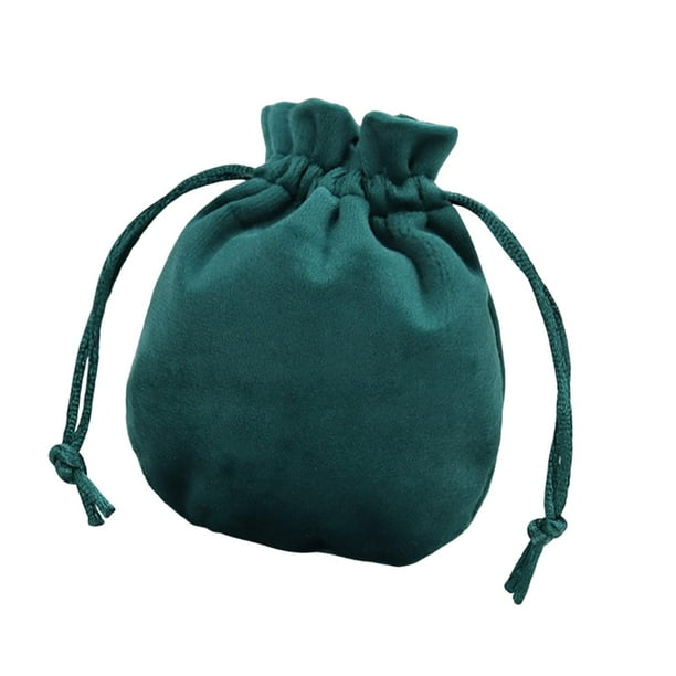 Bolsa organizadora de joyas, bolsa de regalo de terciopelo para Navidad, bodas y San Valentín. Verde oscuro 95 x 115 cm