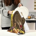 thumbnail image 3 of Red Wine Barrel Tea Towels Set of 1 Cheese Vineyard Kitchen Dish Cloth with Hanging Loop, 18"x28"Lint-Free Absorbent Towel for Kitchen Drying Wiping and Cleaning, 3 of 7