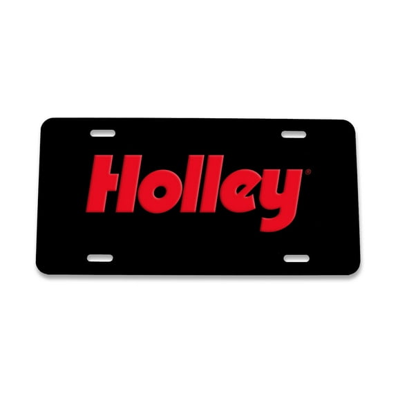 Holley 36-525 License Plate - Black/Red