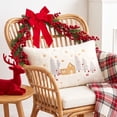 thumbnail image 6 of Christmas Tree Pillow Cover 12 x 20 Inch, Xmas Decorations, Soft Plush Faux Fur Holiday Winter Decorative Throw Pillows for Sofa Bedroom Bed Home Décor(E), 6 of 6