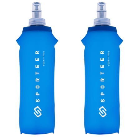 Sporteer Soft Hydration Flask - 500 ml - Collapsible TPU- BPA Free - 2-Pack price history on PriceWatchPro