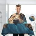 thumbnail image 3 of JSTEL Dog Puppy Underwater Waterproof Barber Cape for Men Women Beard Shaving Bib Apron Professional Hair Cutting Cloth, 65 x 55 inch, 3 of 6