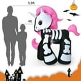 thumbnail image 2 of Gymax Skeleton Unicorn Halloween Yard Inflatable, with Built-in LED Lights 5.5', 2 of 9