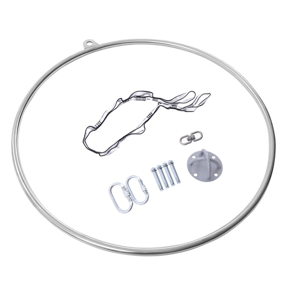 Wildnix Sturdy and Durable Aerial Hoop Made of 210 Stainless Steel, 253lbs Weight Capacity, Easy Installation, Smooth Surface for Safety