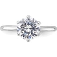 thumbnail image 4 of Sterling Silver Rhodium-Plated 9Mm Cz 6 Prong Solitaire Ringsize 6 (Width 1.8) - Jbsp, 4 of 5