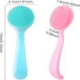 thumbnail image 6 of RAGUPEL 2 Pack Silicone Manual Facial Cleansing Brush, Skin Friendly Waterproof Face Cleaning Scrubber Exfoliator Cleanser for Blackheads Whiteheads Makeup Residues Removal- Blue & Pink, 6 of 7