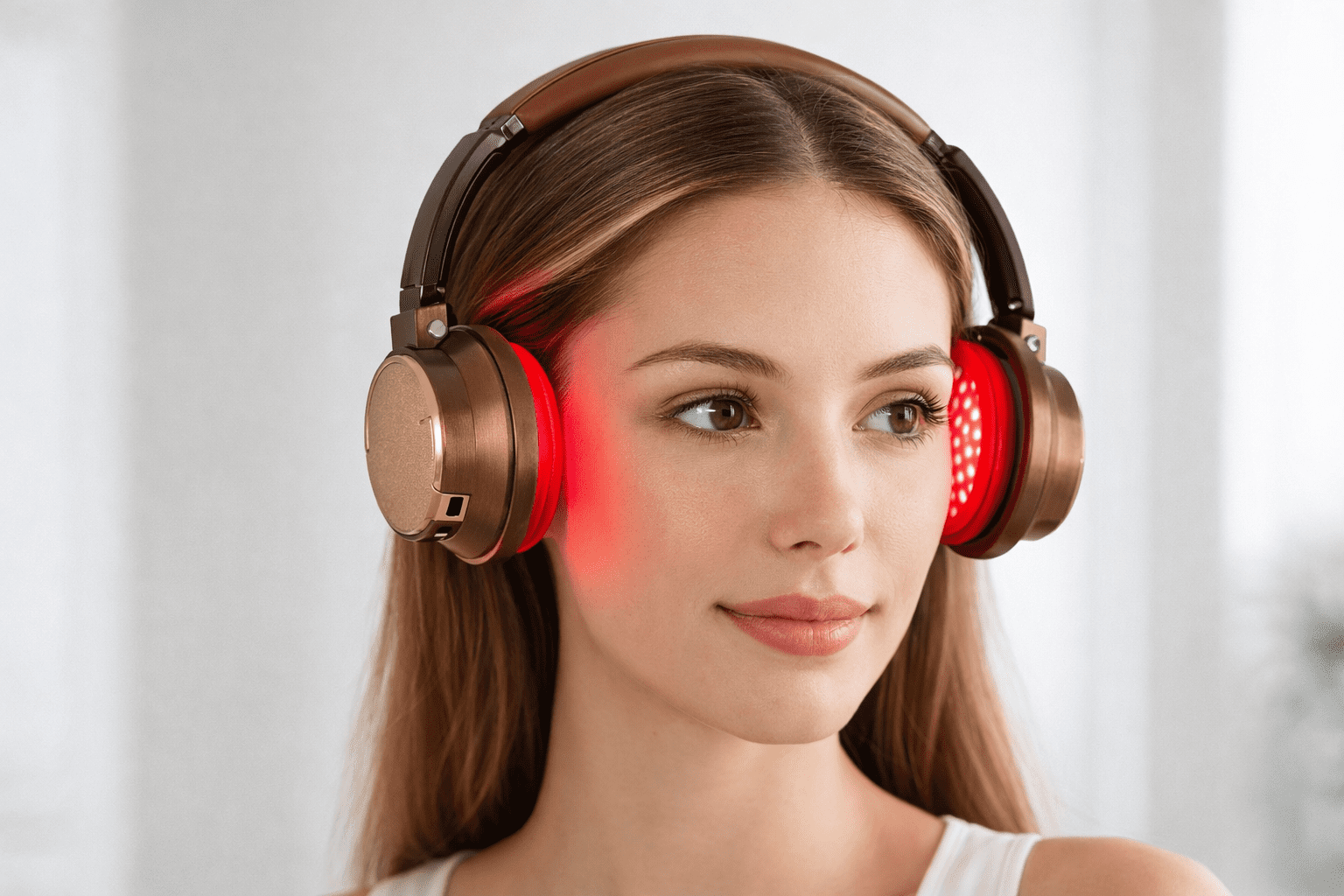 Red & Infrared Light Device for Ear, Jaw and Neck, 650nm 850nm 940nm, Rechargeable Hands-Free with 4 Modes