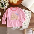 thumbnail image 2 of TOWED22 Little Boy Girl Space Pajama Set Cotton Graphic Long Sleeve Pjs Fall Winter Sleepwear 3 6 9 12 18 24 Months 2 3 4 5 6 7 8 9 Years(Pink,18-24 M), 2 of 9