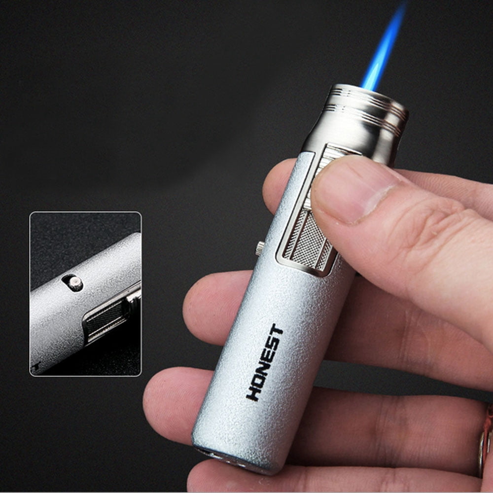 Honest Portable Torch Jet Frame Pen Style Cigarette Cigar Butane Gas Lighter - BLACK