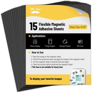 STONE CITY Adhesive Magnetic Sheets 4X6 Inch, 15 Pack, Magnet Sheets with Adhesive  Backing, Flexible Magnet Sheets for Crafts, Photos, Fridge, Cuttable Magnetic  Sheets, Easy to Cut and Peel 