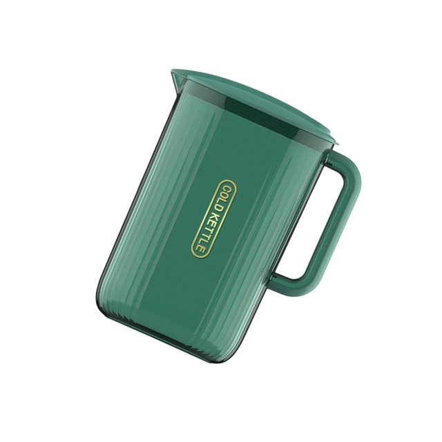 facefd 2.2L Water Pitcher Heat Resistant for Household Office Cold Water Juice Jar Green