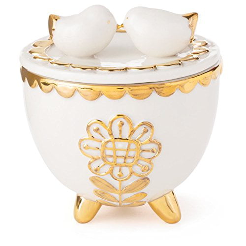 Hallmark Azusa Omura Porcelain Bird Ceramic Candy Dish With Lid Home Decor Dining Living Room Décor 
