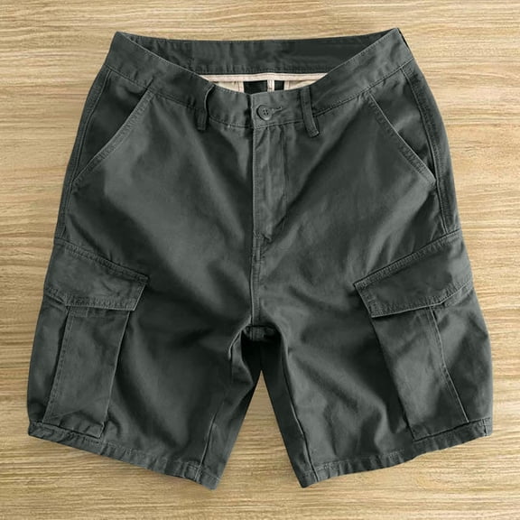 EaskTriop Men's Casual Cargo Shorts Quick Dry Breathable Multi-Pocket Work Shorts Classic Fit Summer Outdoor Hiking Shorts Lightweight